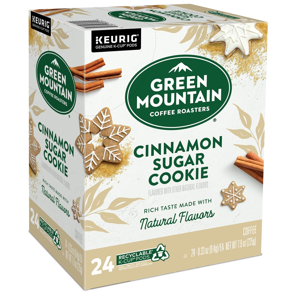 Picture of: Green Mountain Coffee Cinnamon Sugar Cookie, Limited Edition, Flavored,  Light Roast Coffee,  Count