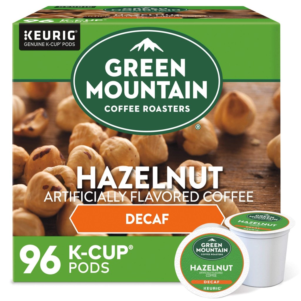 Picture of: Green Mountain Coffee Decaf Hazelnut, Decaf, Light Roast Coffee,  count