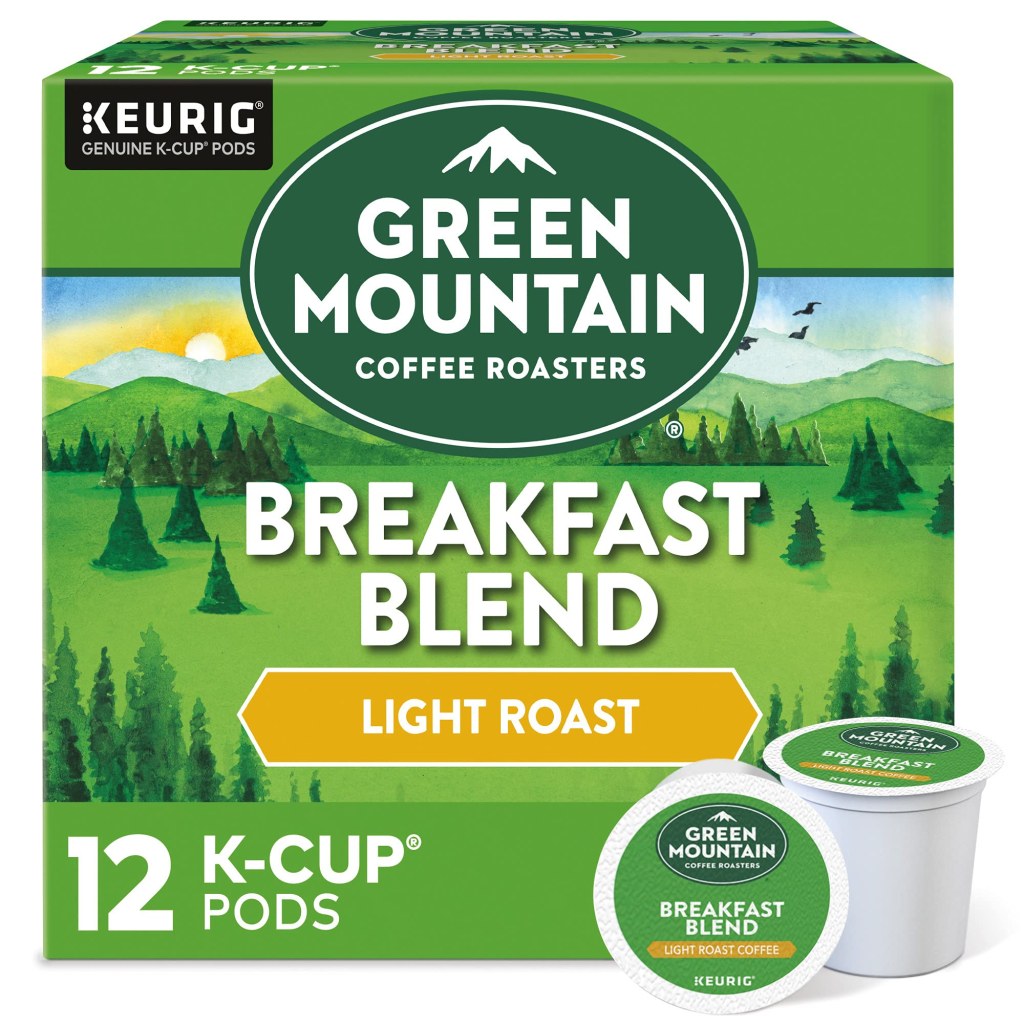 Picture of: Green Mountain Coffee Roasters Breakfast Blend Single-Serve Keurig K-Cup  Pods, Light Roast Coffee,  Count