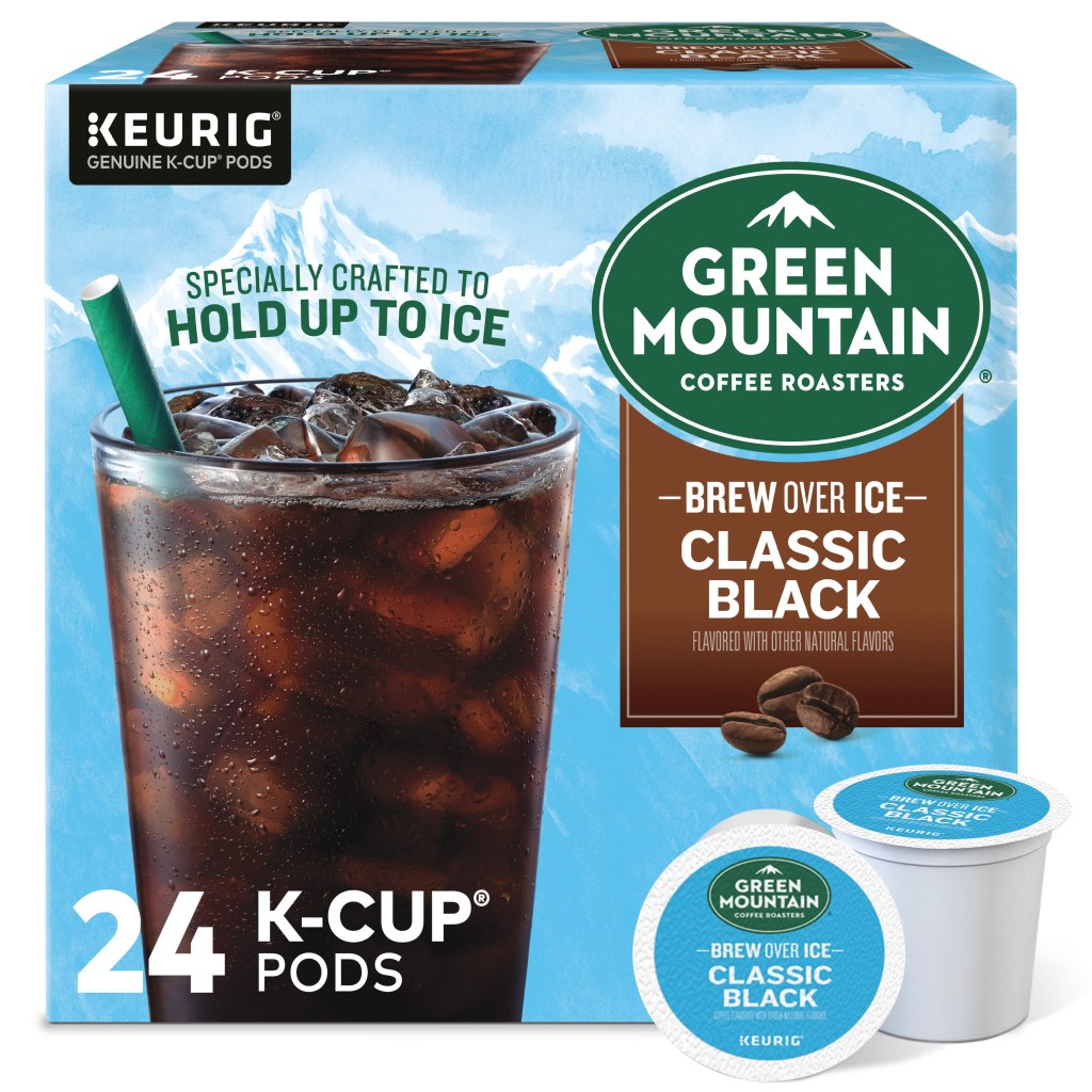 Picture of: Green Mountain Coffee Roasters Brew Over Ice Classic Black, Single Serve  Keurig K-Cup Pods, Medium Roast Iced Coffee,  Ct