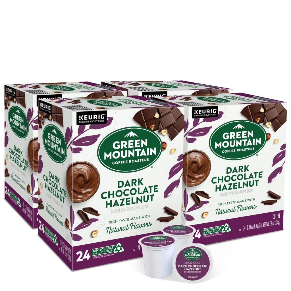 Picture of: Green Mountain Coffee Roasters Dark Chocolate Hazelnut Coffee, Keurig  Single Serve K-Cup Pods,  Count (Pack of ) Package may vary