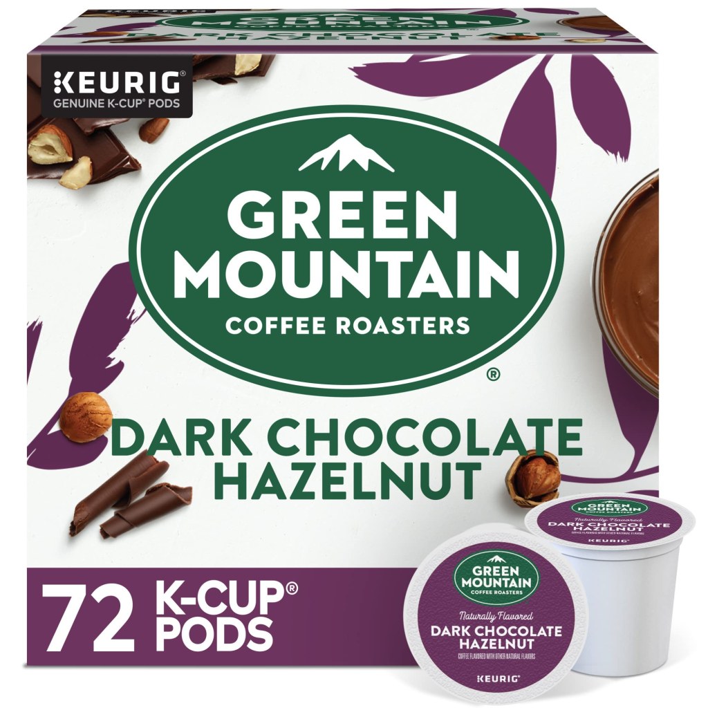 Picture of: Green Mountain Coffee Roasters Dark Chocolate Hazelnut Coffee, Keurig  Single Serve K-Cup Pods,  Count
