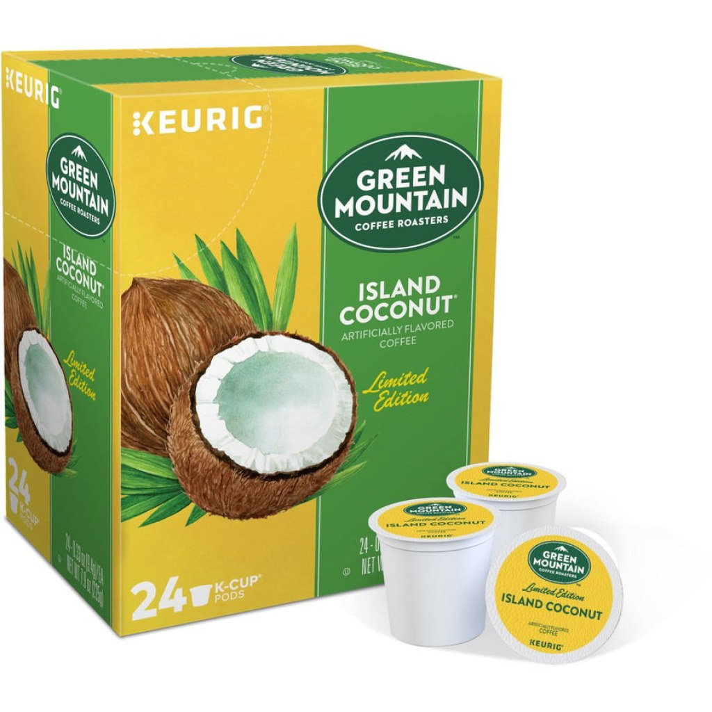 Picture of: Green Mountain Coffee Roasters; K-Cup Island Coconut Coffee – Compatible  with Keurig Brewer –  / Box