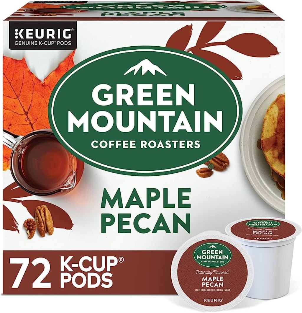 Picture of: Green Mountain Coffee Roasters Maple Pecan, Single-Serve Keurig K-Cup Pods,  Flavored Light Roast Coffee, Count (Pack of ),Package may vary