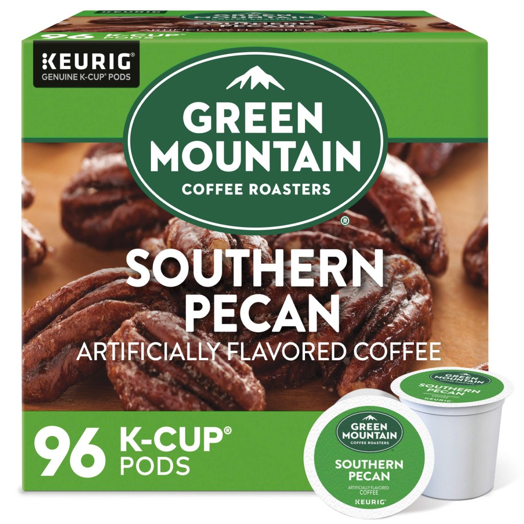 Picture of: Green Mountain Coffee Roasters Southern Pecan, Single-Serve Keurig K-Cup  Pods, Flavored Light Roast,  Count (Pack of )