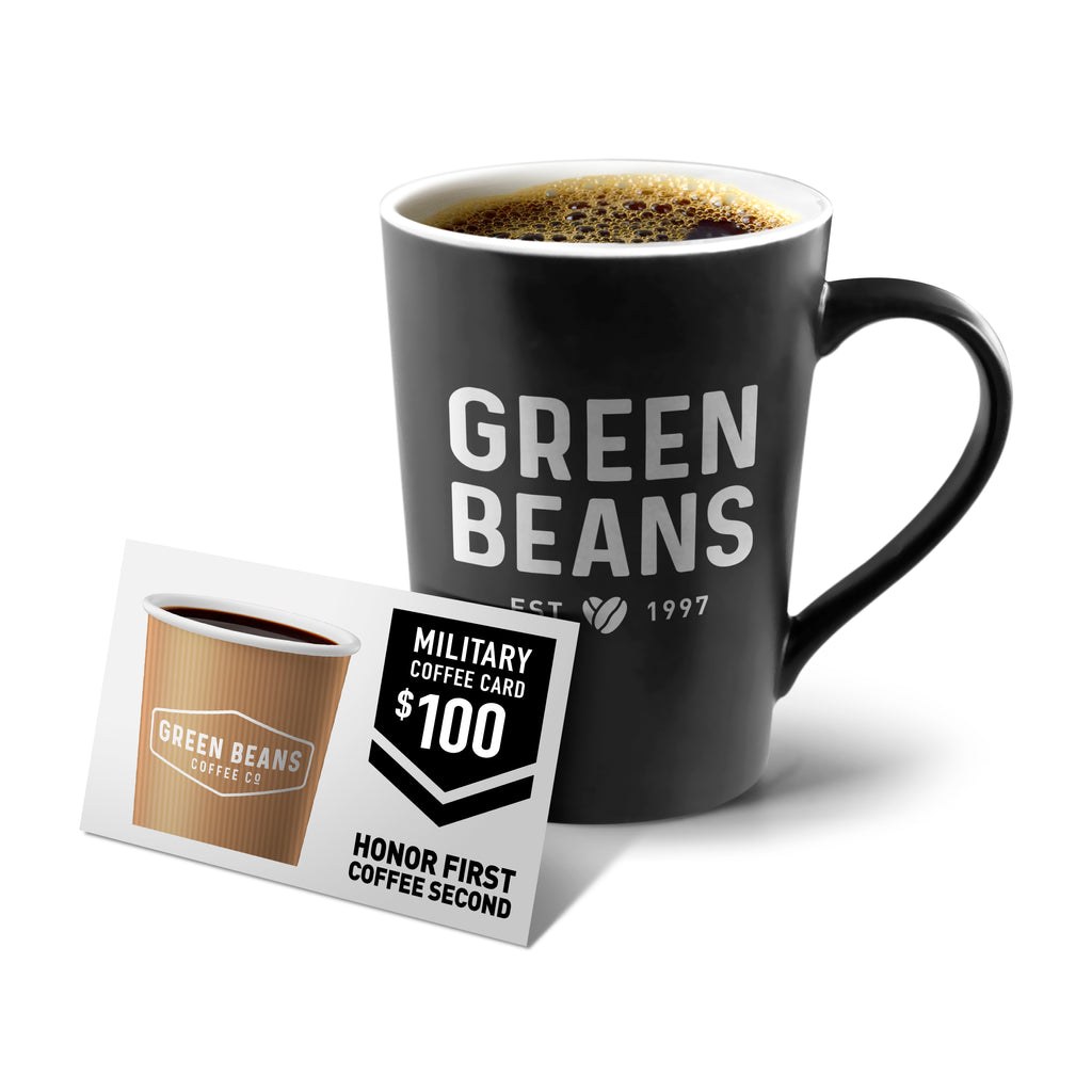 Picture of: $ MILITARY COFFEE CARD – $ Value! – Green Beans Coffee