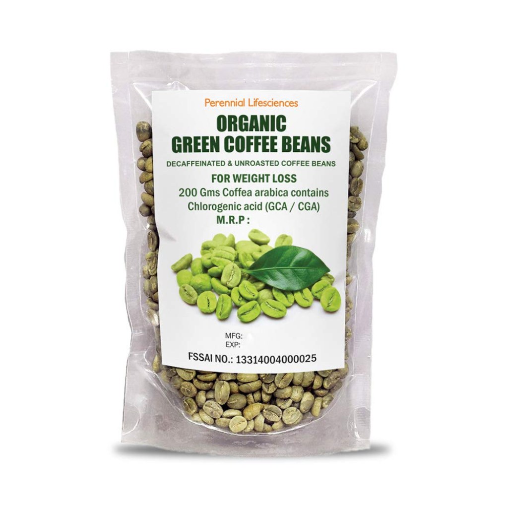 Picture of: Perennial Lifesciences Organic Decaffeinated Green Coffee Beans