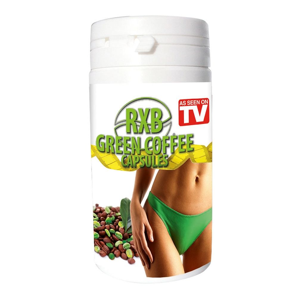 Picture of: RXB Green Coffee Capsules® – Nahrungsergänzungsmittel aus grünem Kaffee und  Guarana (Koffein), Beschleunigt die Verbrennung von Körperfett,  Kapseln
