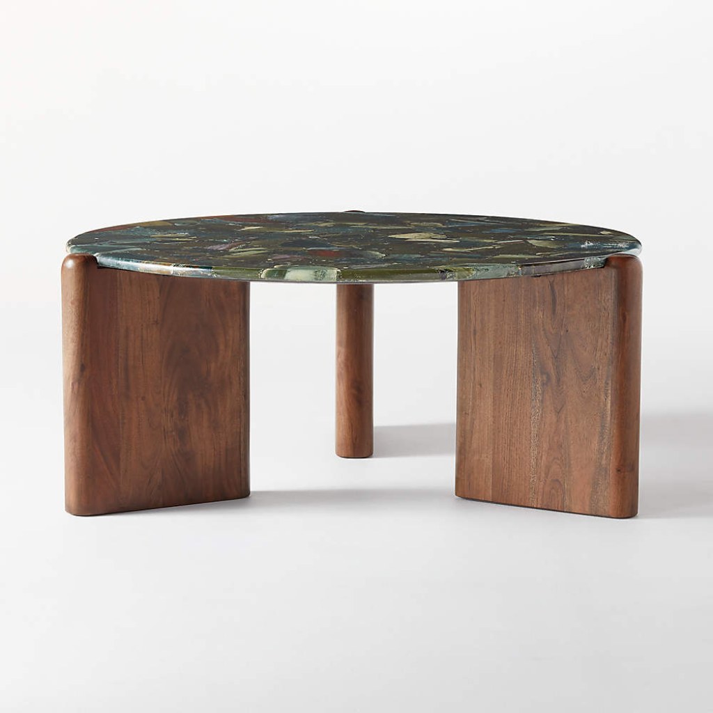 Picture of: Santoro Round Green Agate Coffee Table + Reviews  CB