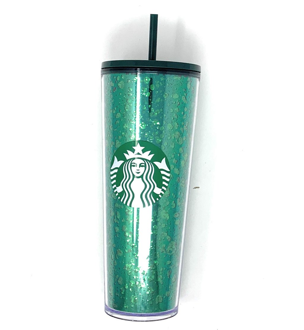 Picture of: Starbucks  Holiday Season Mercury Glitter Green Plastic Cold Cup  Tumbler –  ml